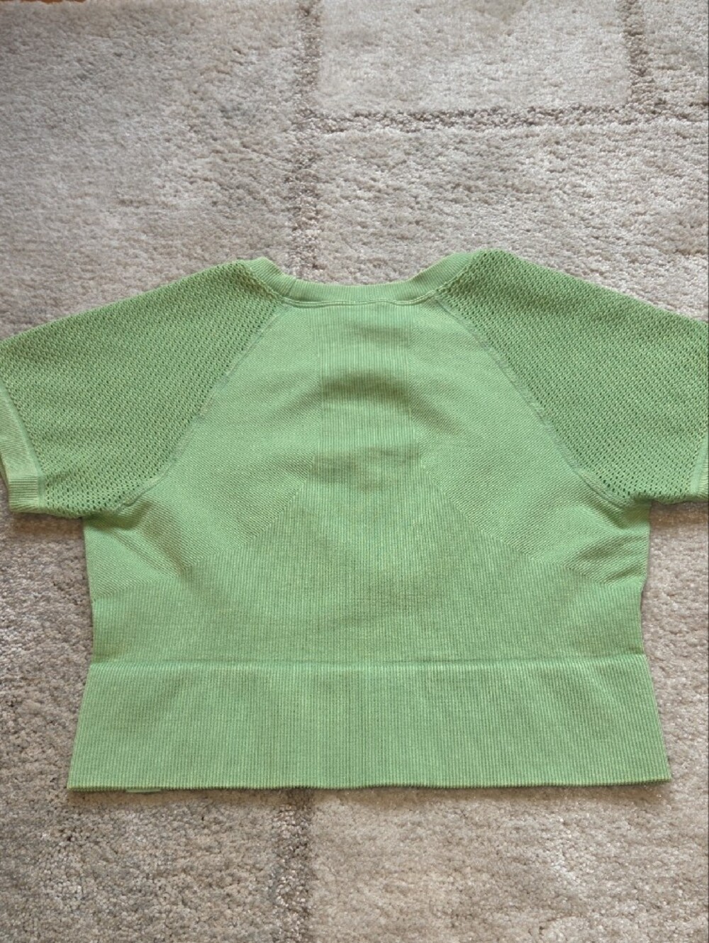 JoyLab Mint Green Short Sleeve Knit Crop Top - Picture 3 of 3